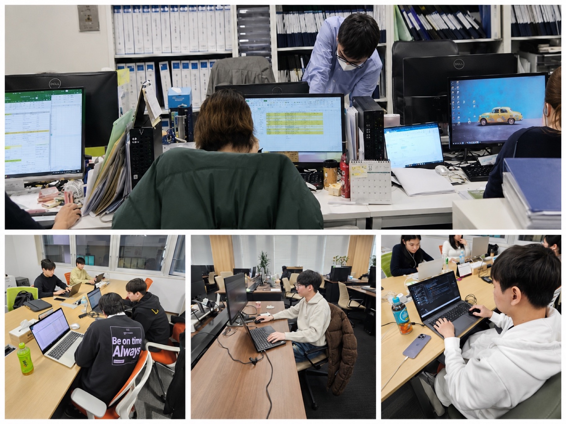 日本企業でのインターンシップ実習風景